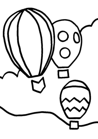 Montgolfière 02 - Coloriages véhicule - Coloriages - 10doigts.fr